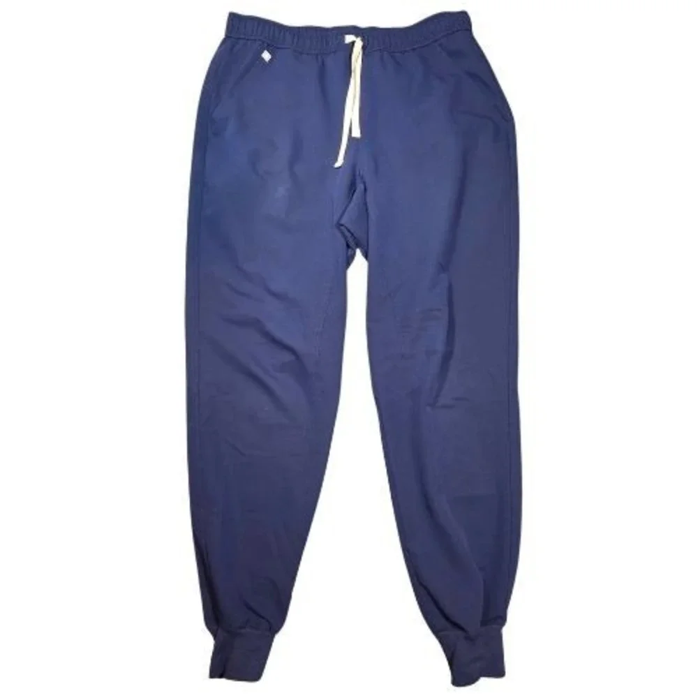 FIGS Tansen L Technical Collection Navy Blue Jogger Scrub Pants Stretch Nursing‎